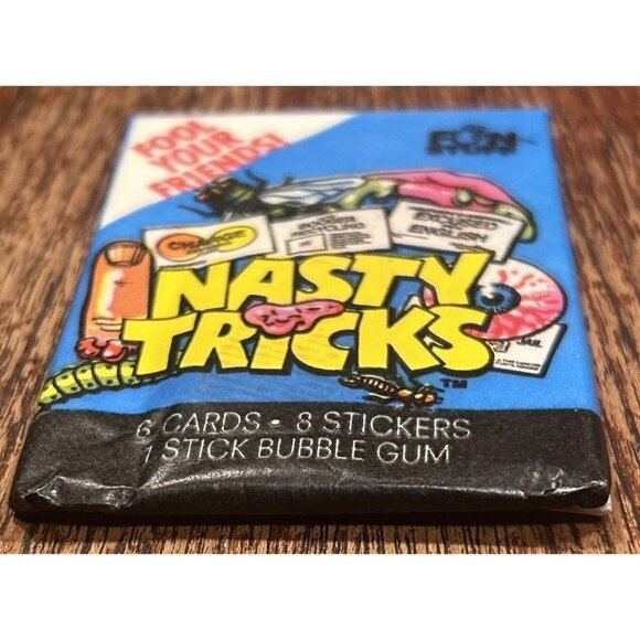 Nasty Tricks Trading Card Pack ONE Wax Pack 1990 - Picture 2 of 6
